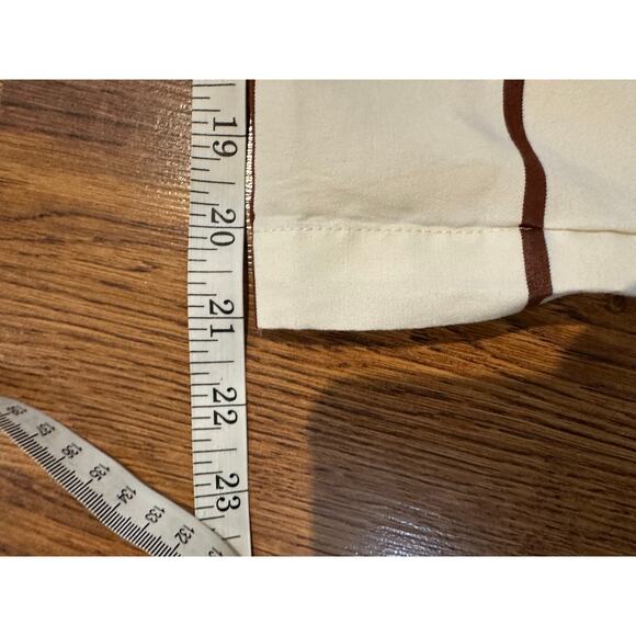 A New Day Women's Cropped Wide Leg Striped Pants Ivory Size XL Everyday Chic - Picture 7 of 7